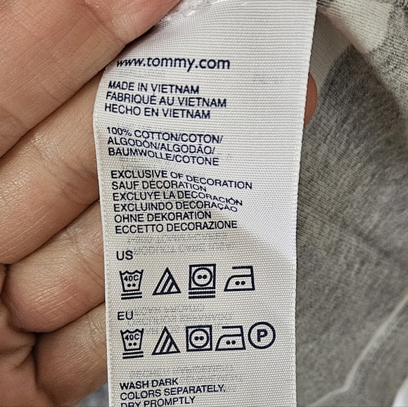 Tommy Hilfiger stripped grey top size xl - Picture 4 of 4